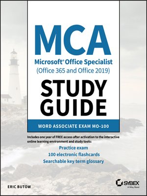 cover image of MCA Microsoft Office Specialist (Office 365 and Office 2019) Study Guide